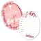 Big Dot of Happiness Baptism Pink Elegant Cross - Shaped Fill-in Invitations - Girl Religious Party Invitation Cards with Envelopes - Set of 12